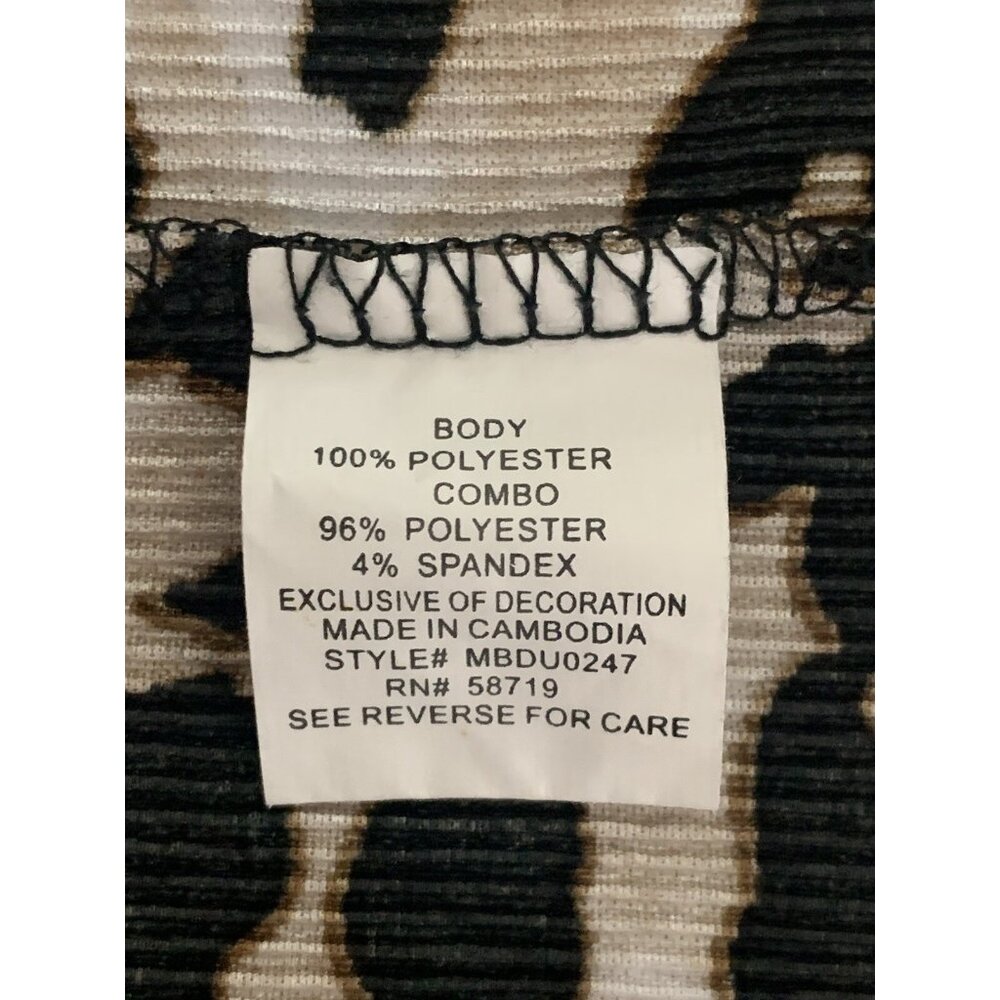 Notations Womens Animal Print Sleeveless Top With Beaded Neckline Size Medium - Picture 7 of 7